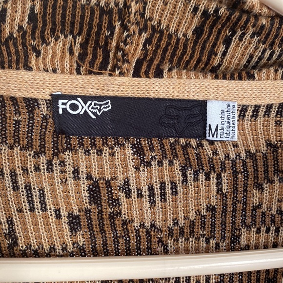 Fox cheetah print cardigan size M - Picture 2 of 3